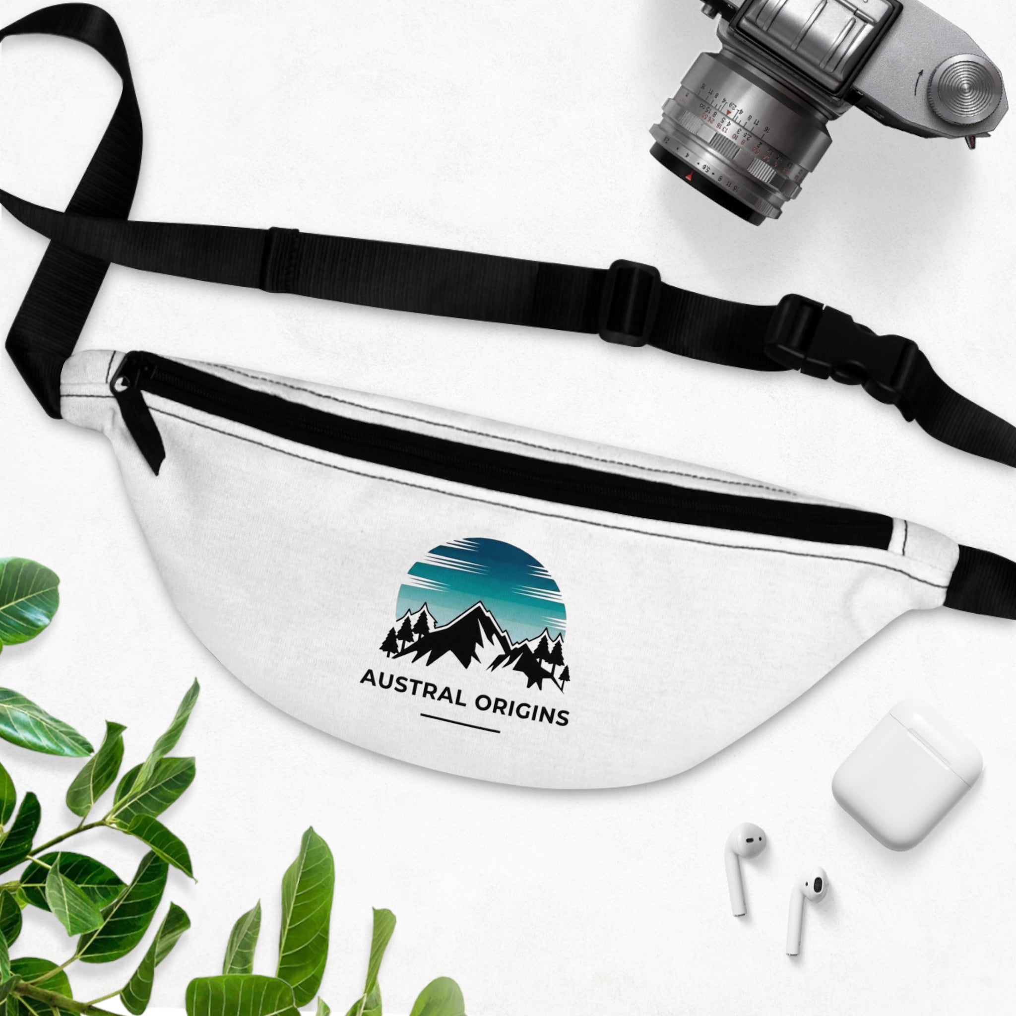 Austral Origins Mountain Logo Fanny Pack - Outdoor Travel Waist Bag