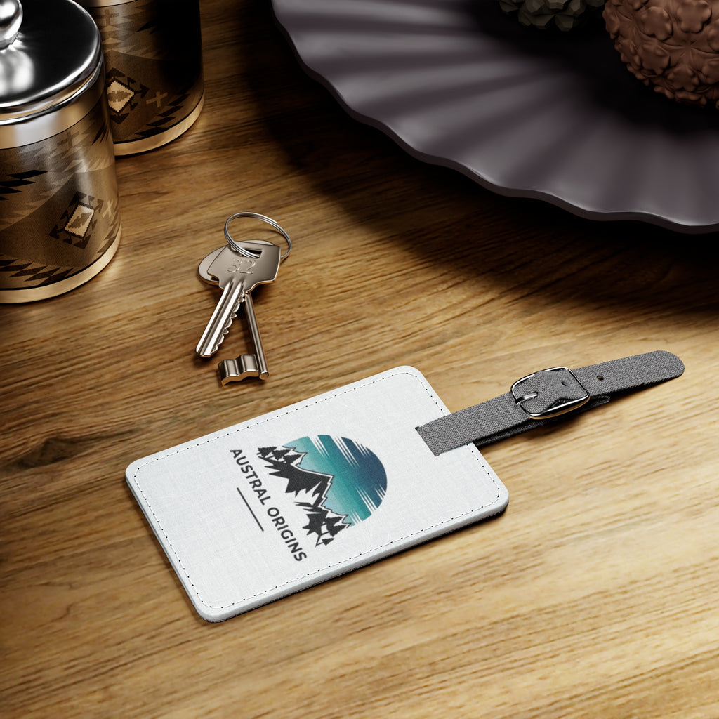 Austral Origins Mountain Luggage Tag — Rectangle Saffiano Polyester