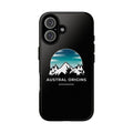 Austral Origins Mountain Phone Case — Rugged Protective Phone Cover with Scenic Peak Logo