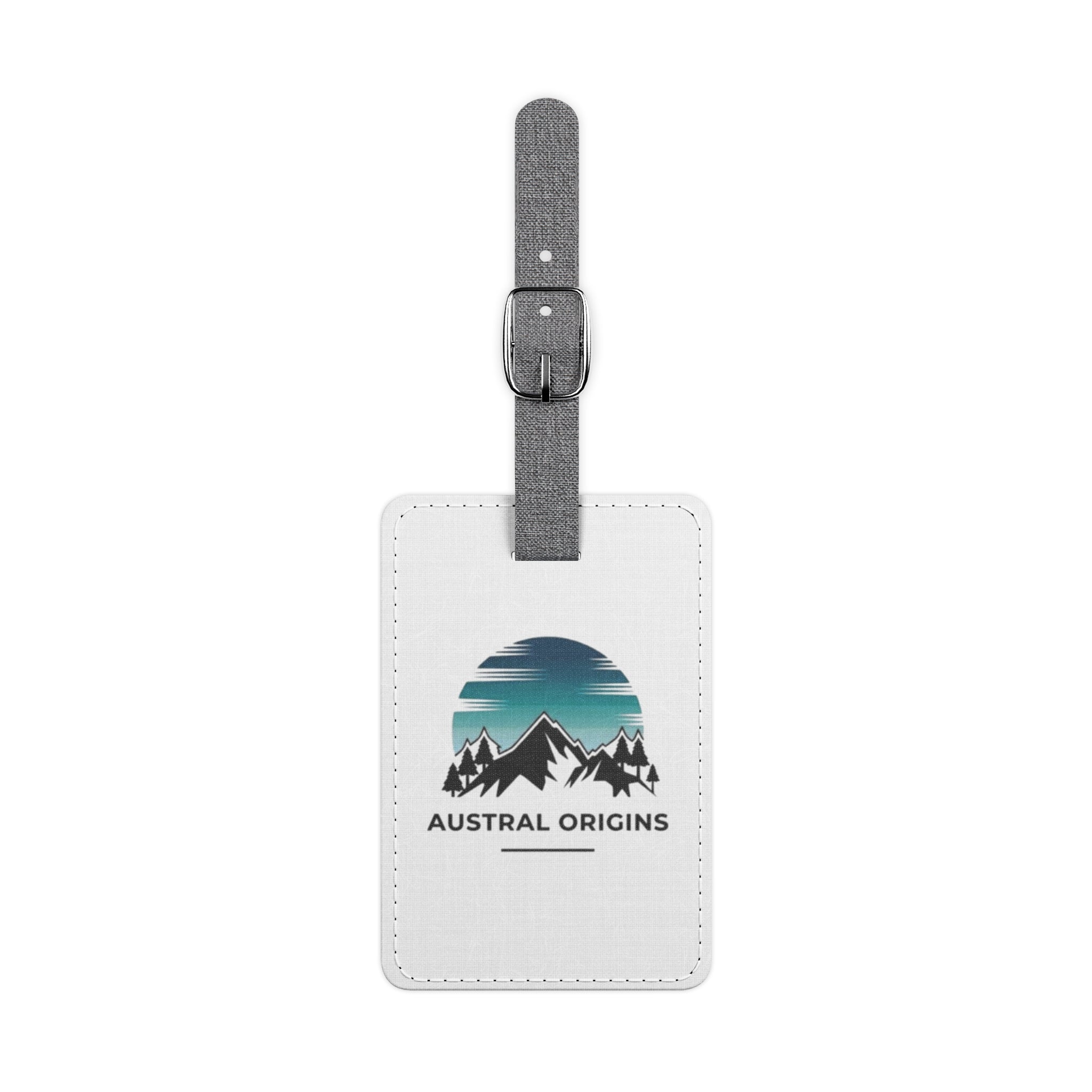 Austral Origins Mountain Luggage Tag — Rectangle Saffiano Polyester
