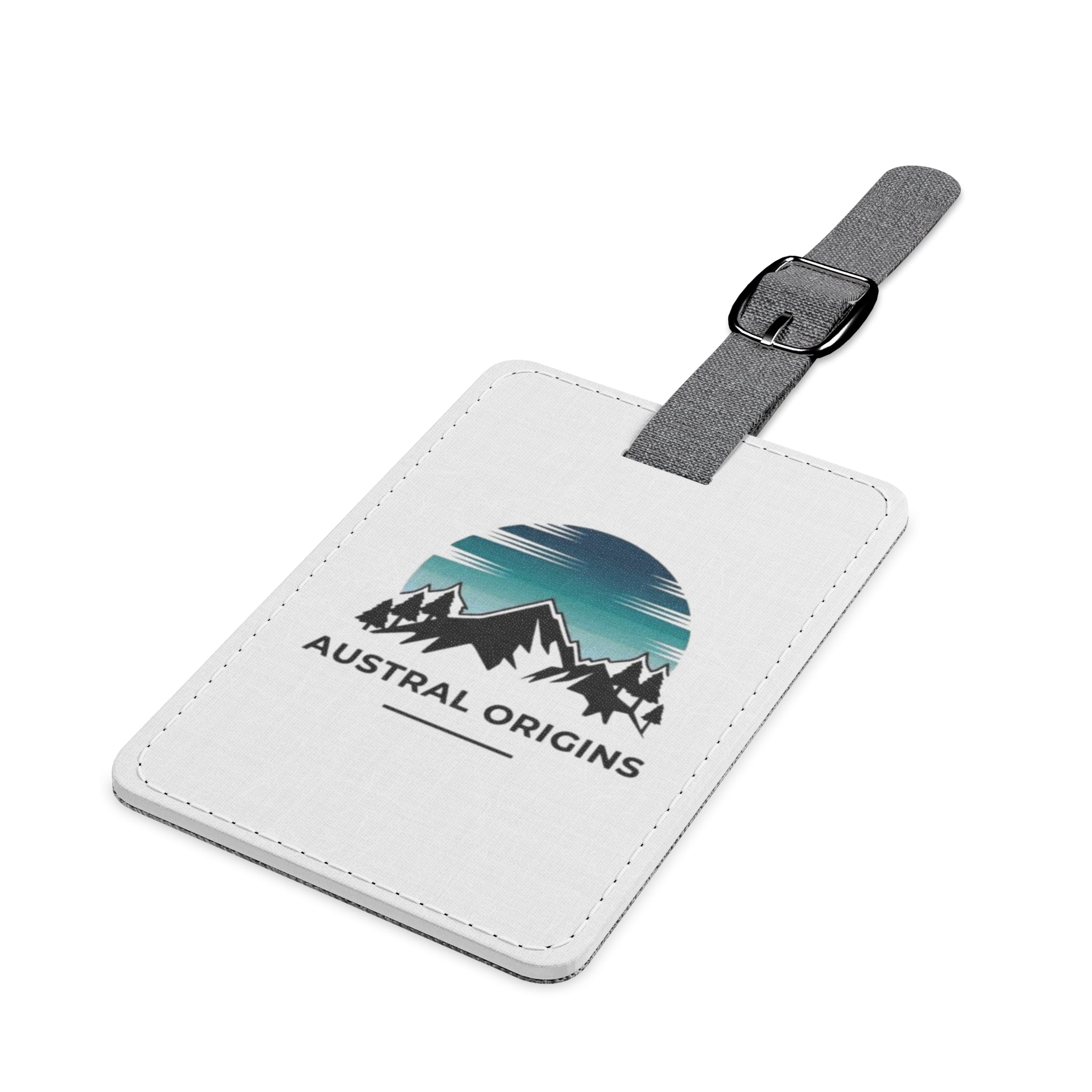 Austral Origins Mountain Luggage Tag — Rectangle Saffiano Polyester